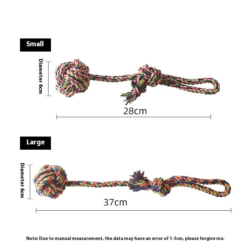 Pet Bite Rope Hand Pull Drag Ball Of Cotton Rope Toy