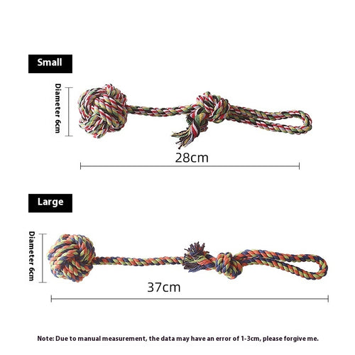 Pet Bite Rope Hand Pull Drag Ball Of Cotton Rope Toy