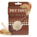 Pet Cat With Feather Polygonum Multiflorum Wearing Hemp Rope Nibbling Toy